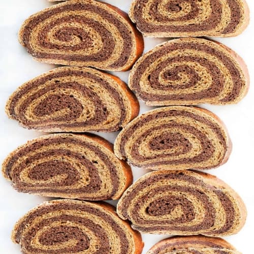 Seeded Marble Rye Bread with Light and Dark Rye