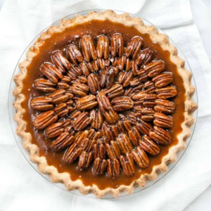 Salted Caramel Chocolate Pecan Pie