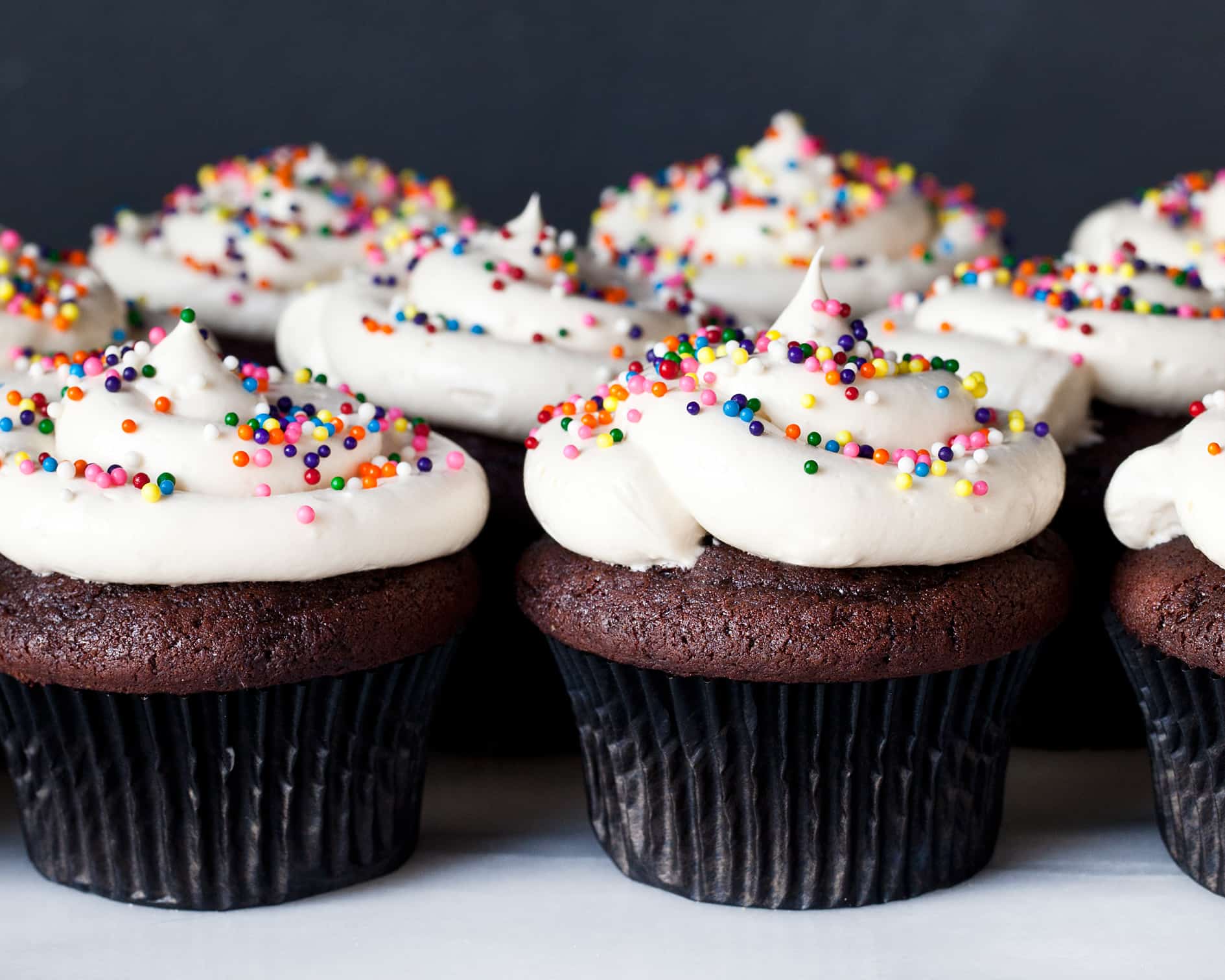 Chocolate Cupcakes with Vanilla Buttercream Frosting