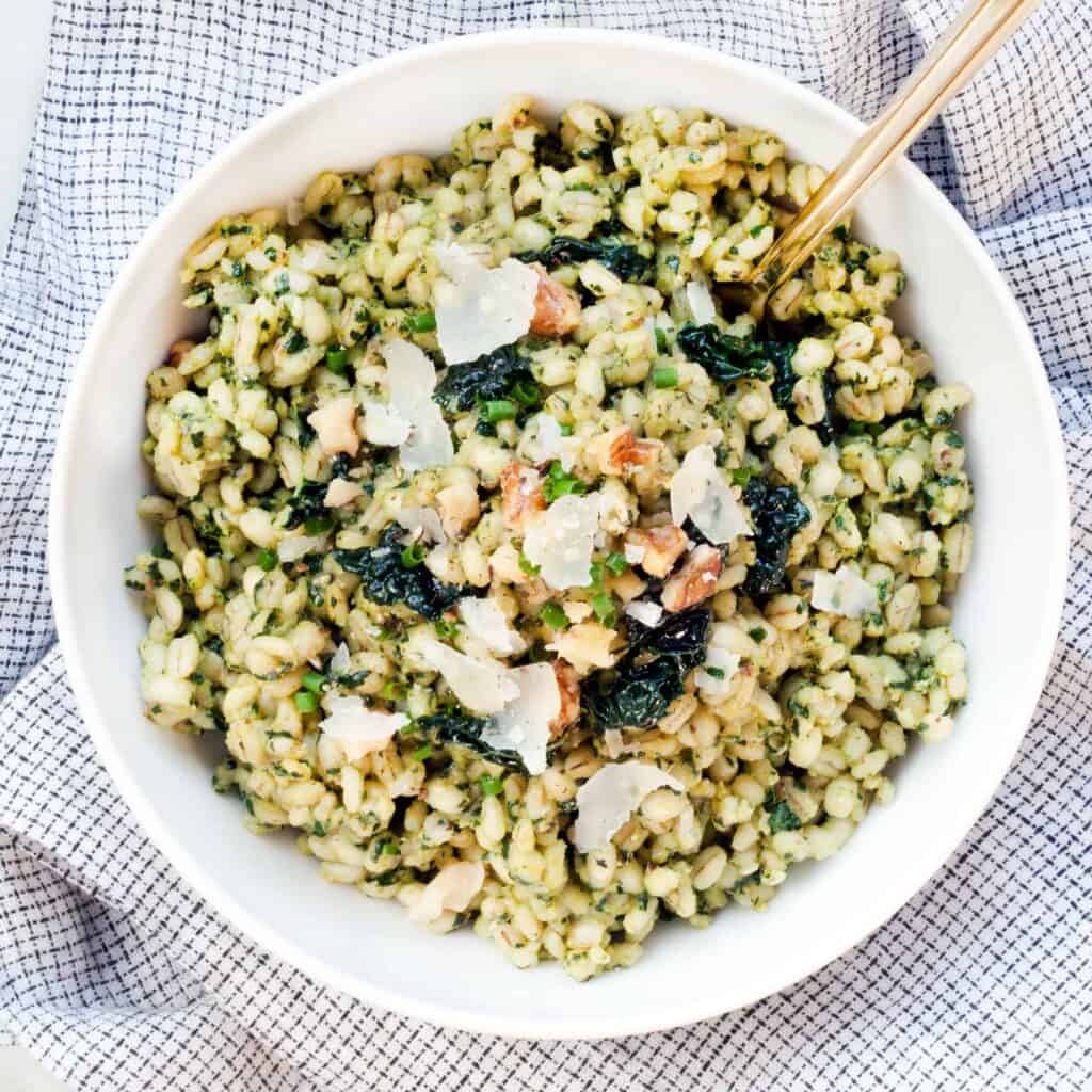 Kale Barley Risotto
