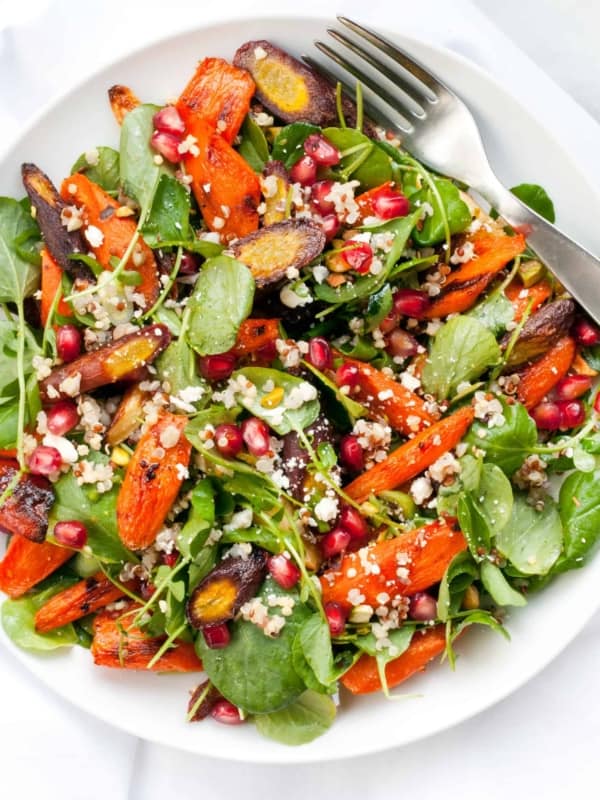 Roasted Carrot Feta Salad