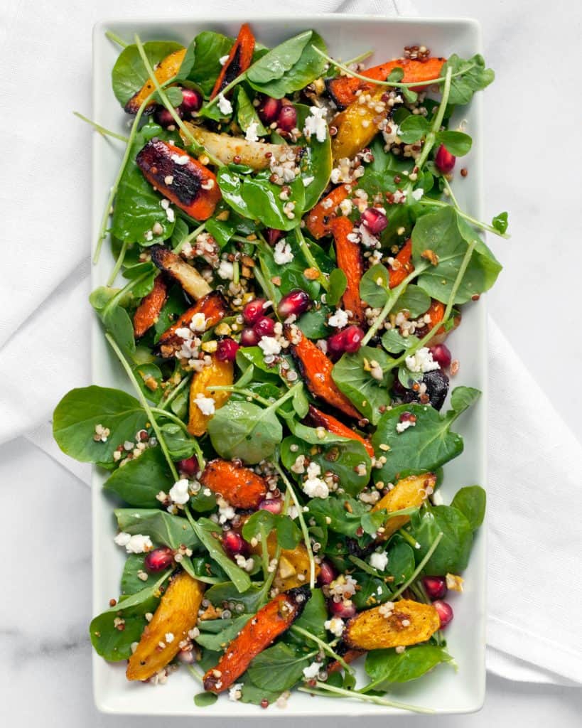 Roasted Carrot Feta Salad