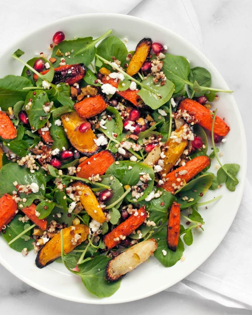 Roasted Carrot Feta Salad