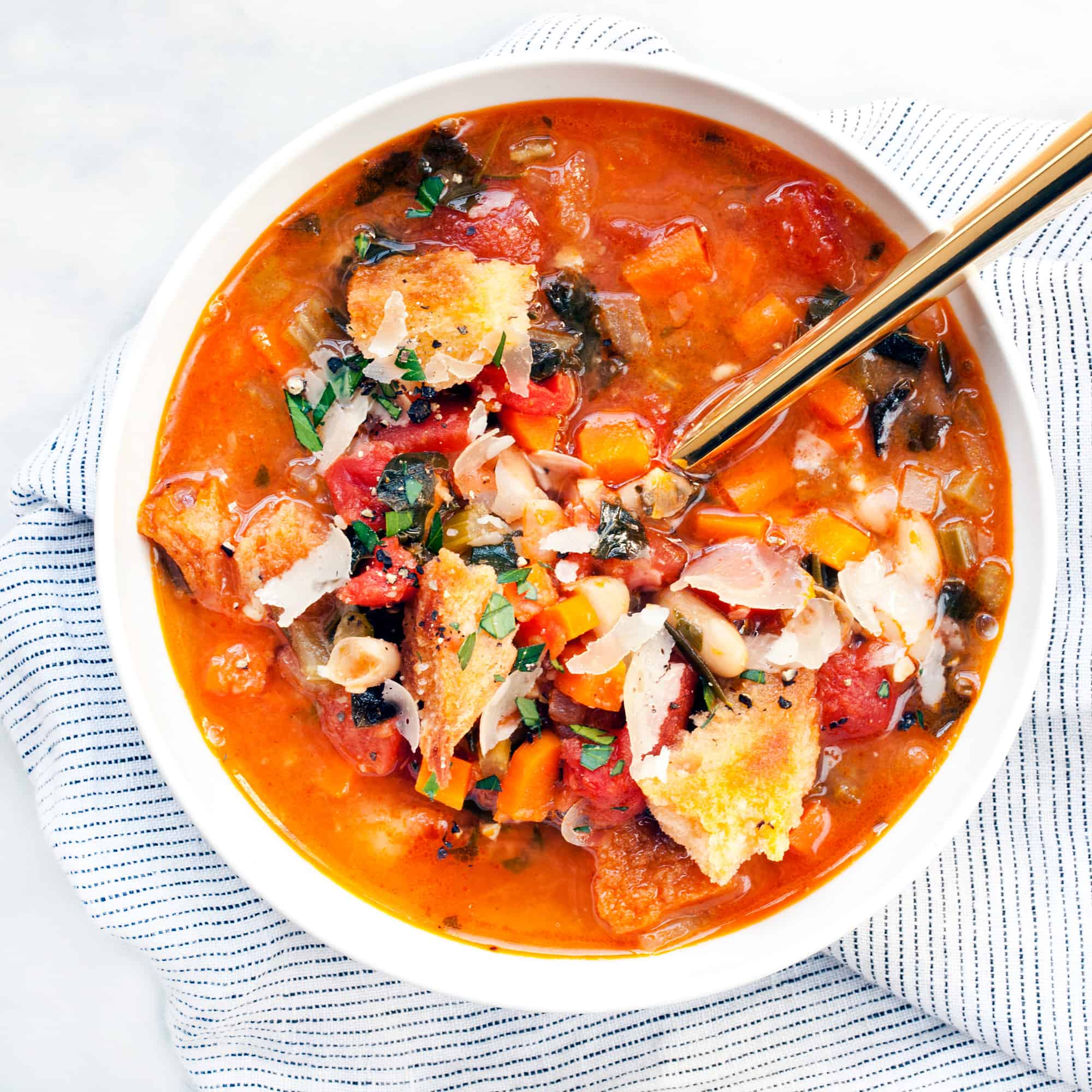 Vegetarian Tuscan Ribollita Soup with Cannelini Beans| Last Ingredient 