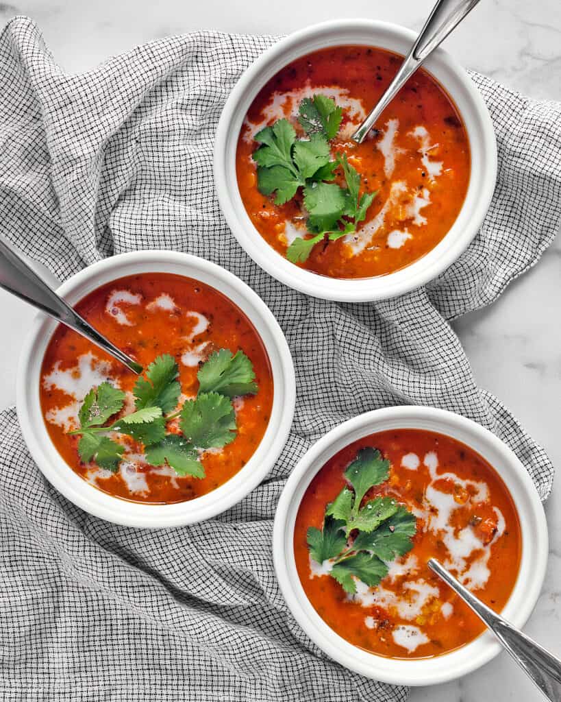 Curried Lentil Tomato Coconut Soup