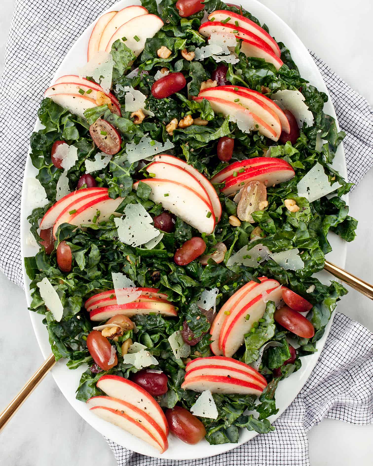 Kale Apple Salad with Grapes and Manchego Last Ingredient