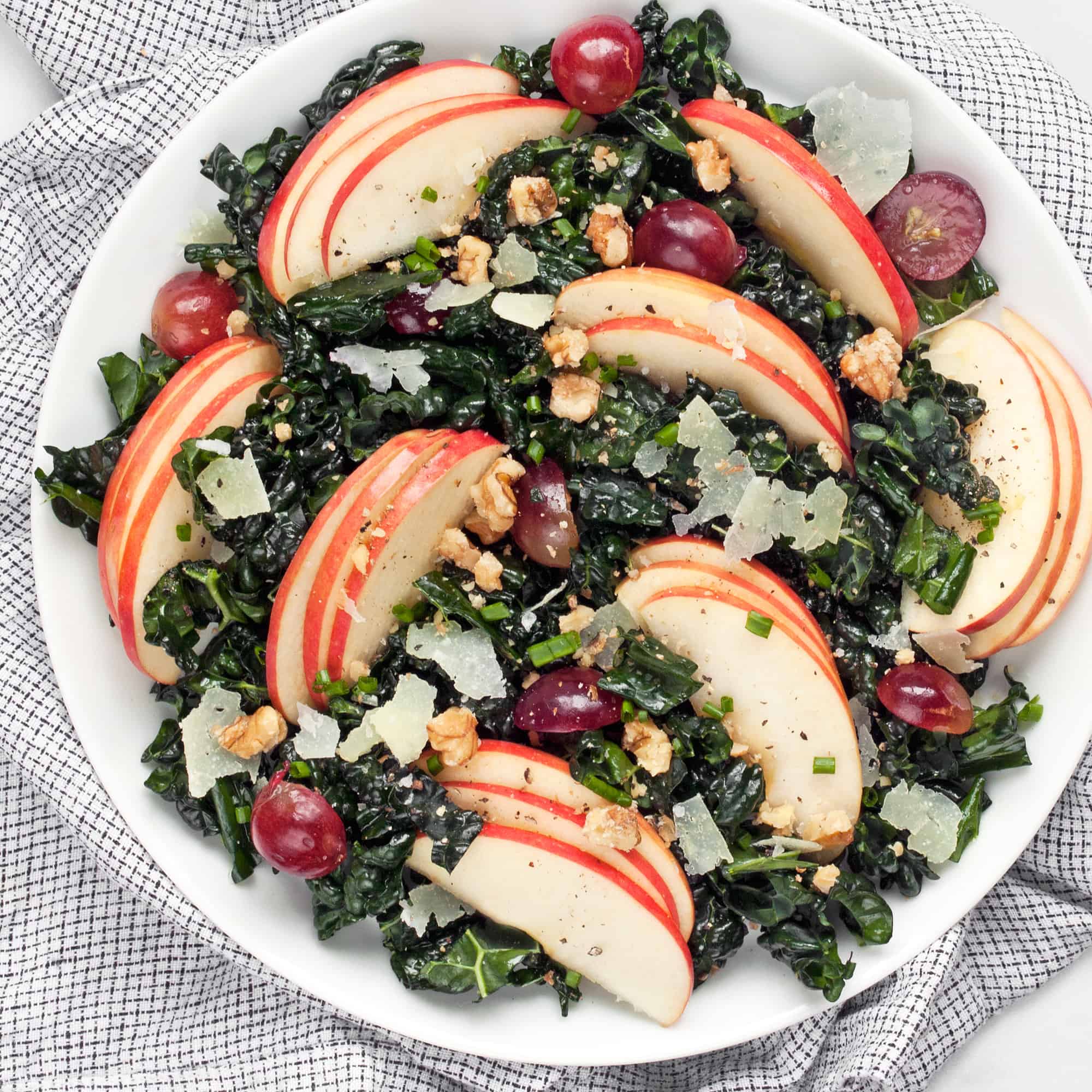 Kale Apple Salad with Grapes and Manchego Last Ingredient