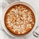 Almond cake on a plate.