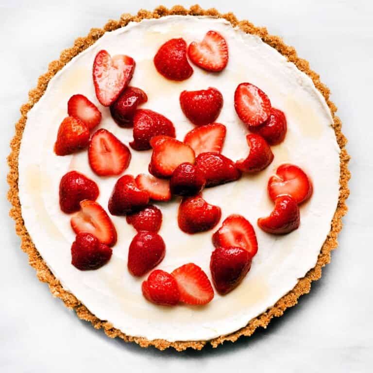 NoBake Ricotta Cheesecake with Honey & Strawberries Last Ingredient