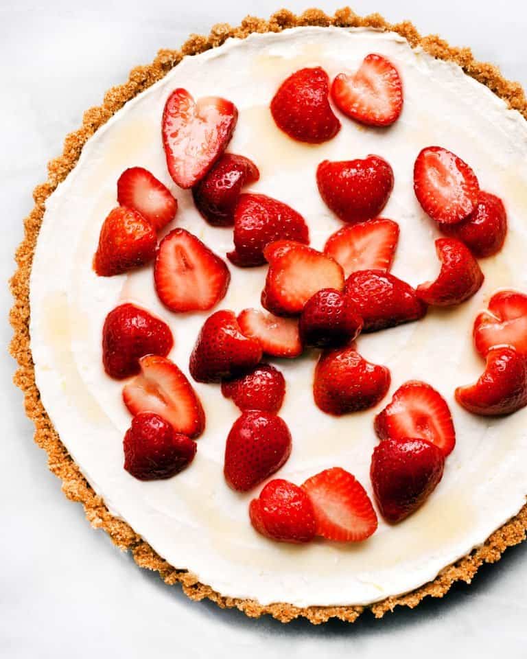 NoBake Ricotta Cheesecake with Honey & Strawberries Last Ingredient