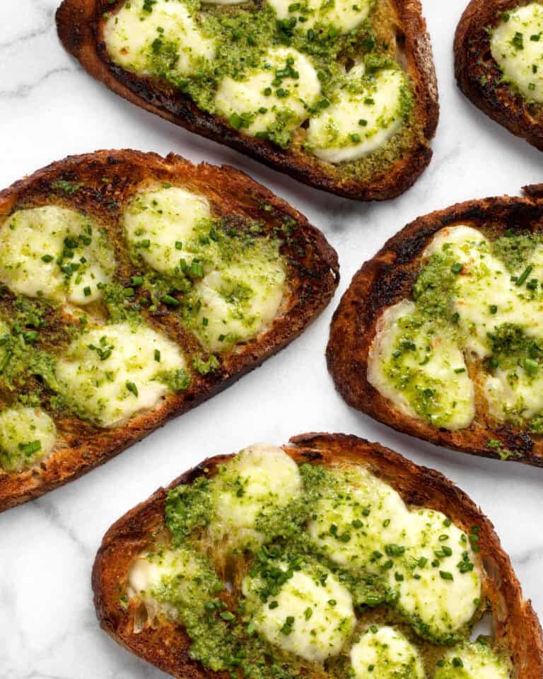 Ramp Garlic Bread with Ramp Pesto Last Ingredient