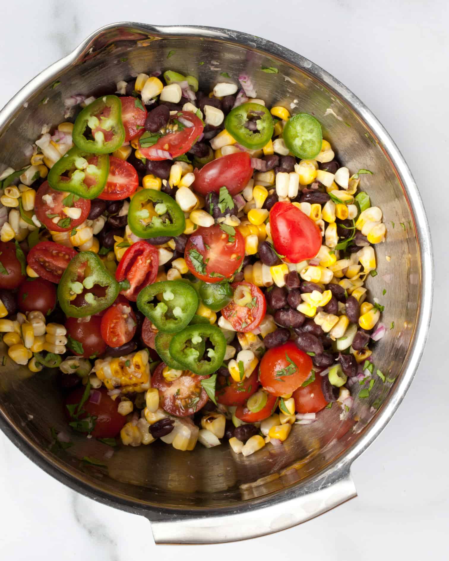 Grilled Corn Tomato Salad with Lime Vinaigrette Last Ingredient