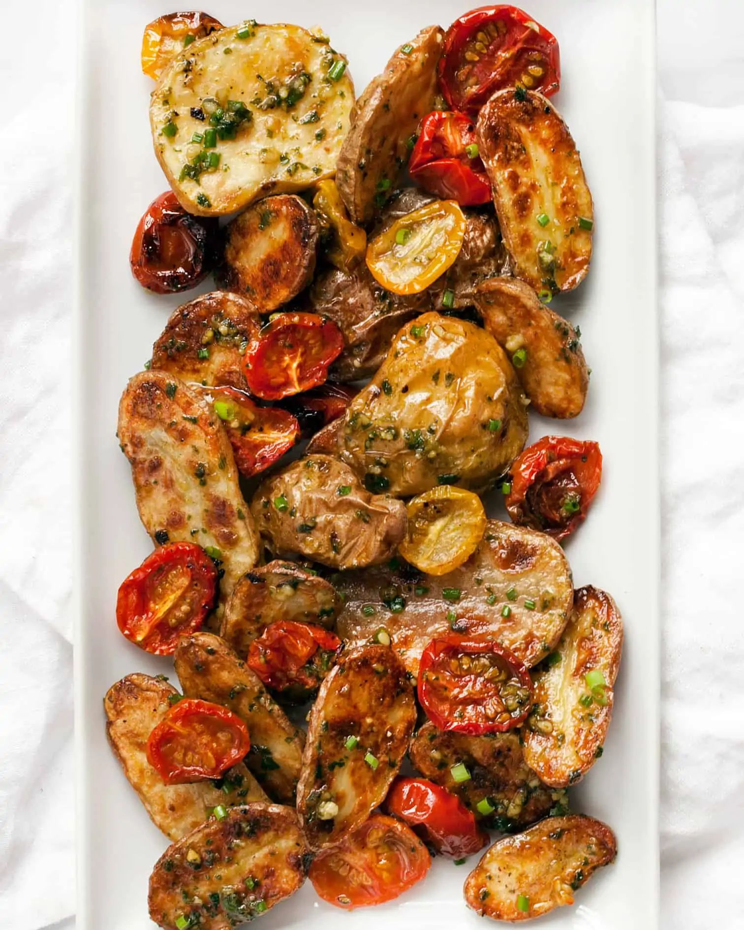 Roasted Tomato Pesto Potato Salad