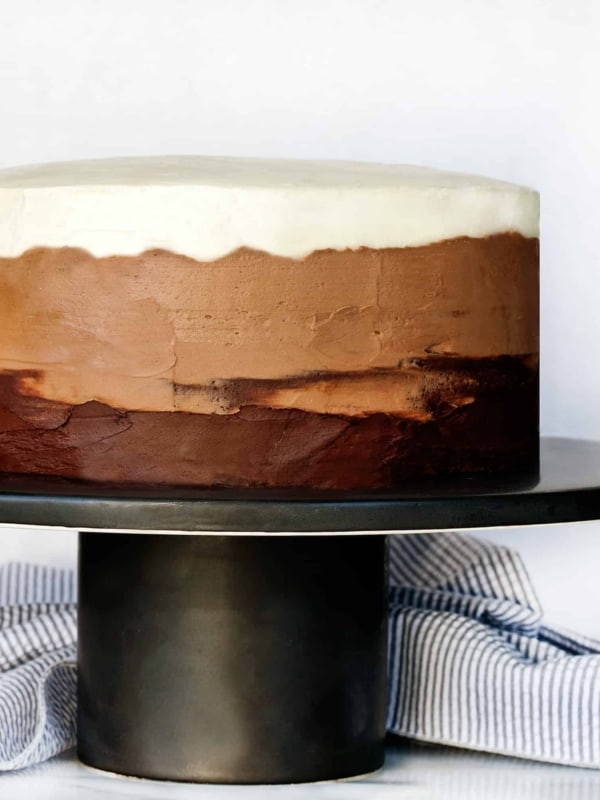 Triple Chocolate Ombre Cake