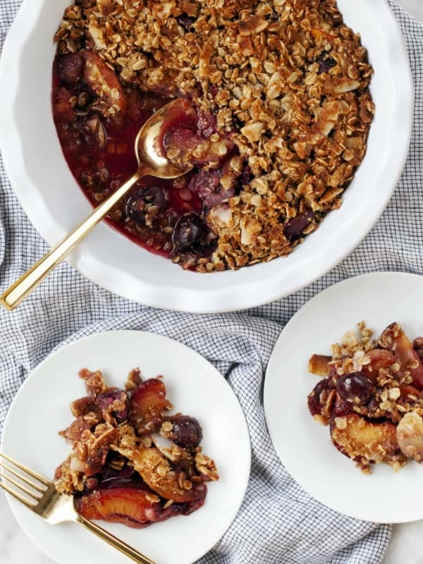 Coconut Stone Fruit Crisp