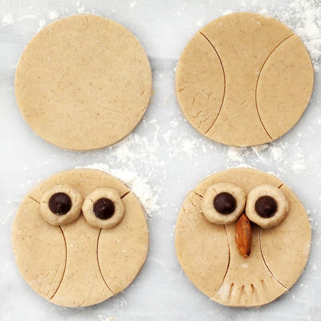 Cinnamon Shortbread Owl Cookies