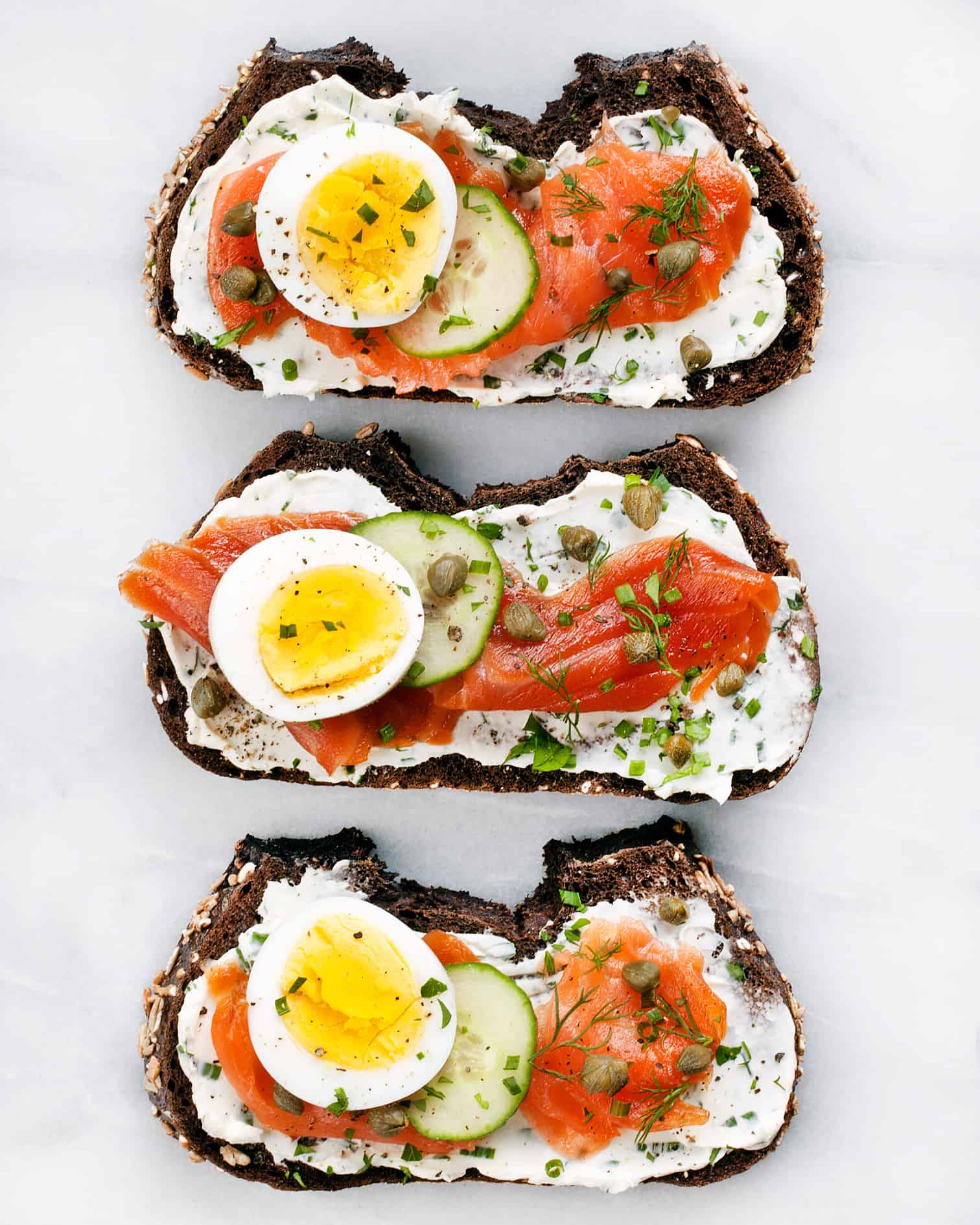 Maple Smoked Salmon Tartines with Cucumbers & Eggs | Last Ingredient