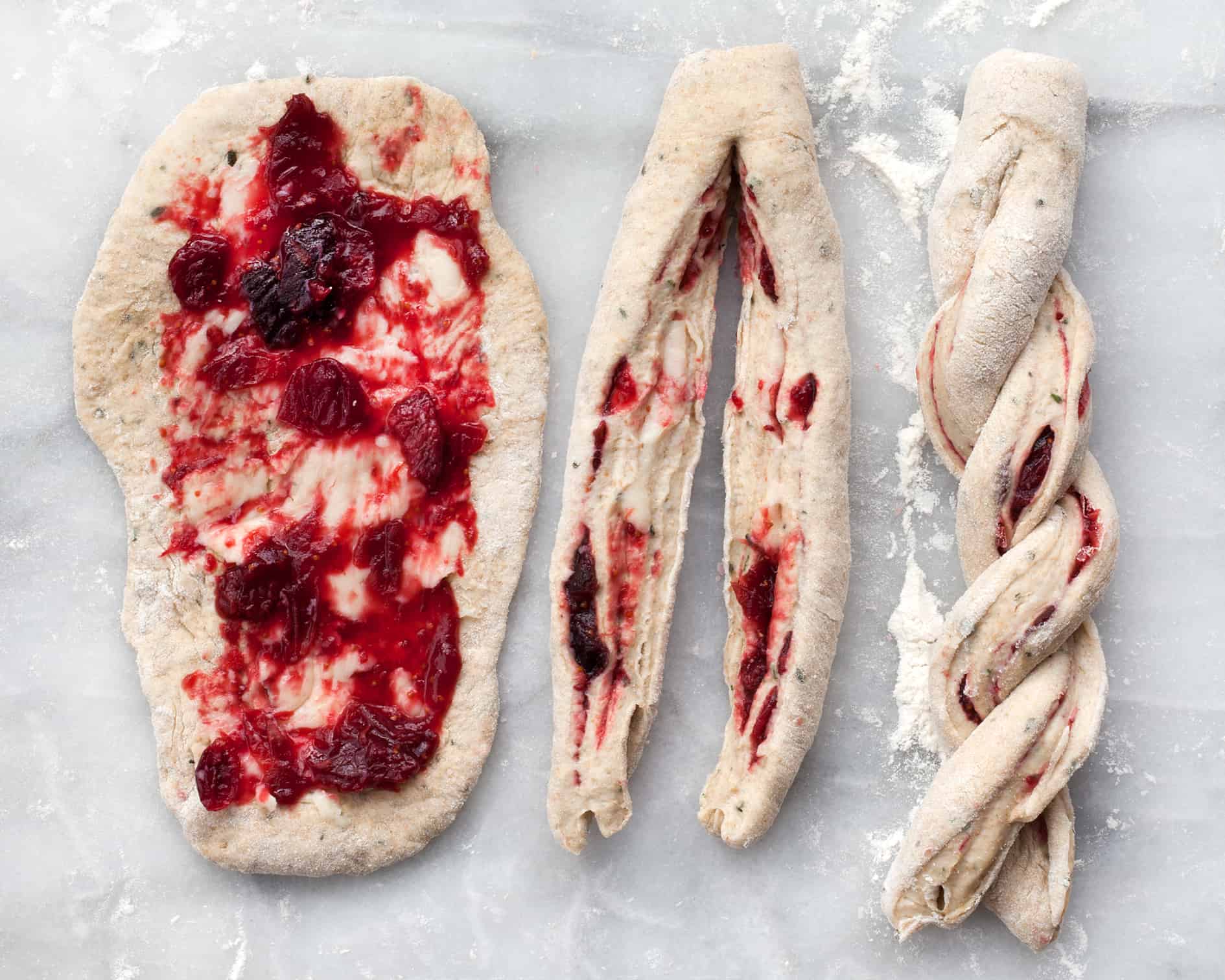 Braided Cranberry Fig Rolls