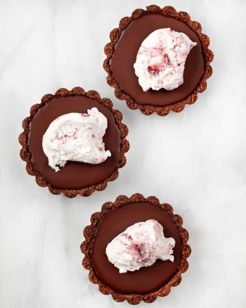 Vegan and Gluten Free Chocolate Cherry Tartlets