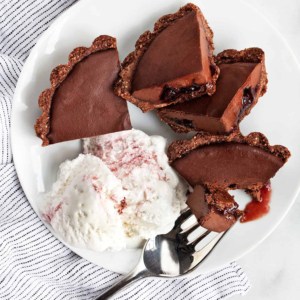 Vegan and Gluten Free Chocolate Cherry Tartlets