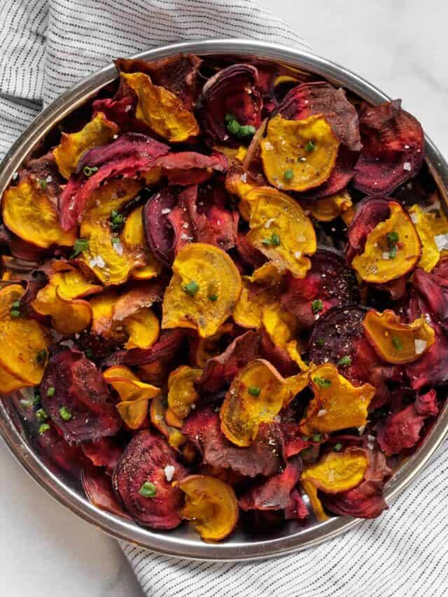 Healthy Baked Beet Chips