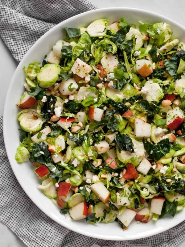 Kale Brussels Sprout Pear Salad