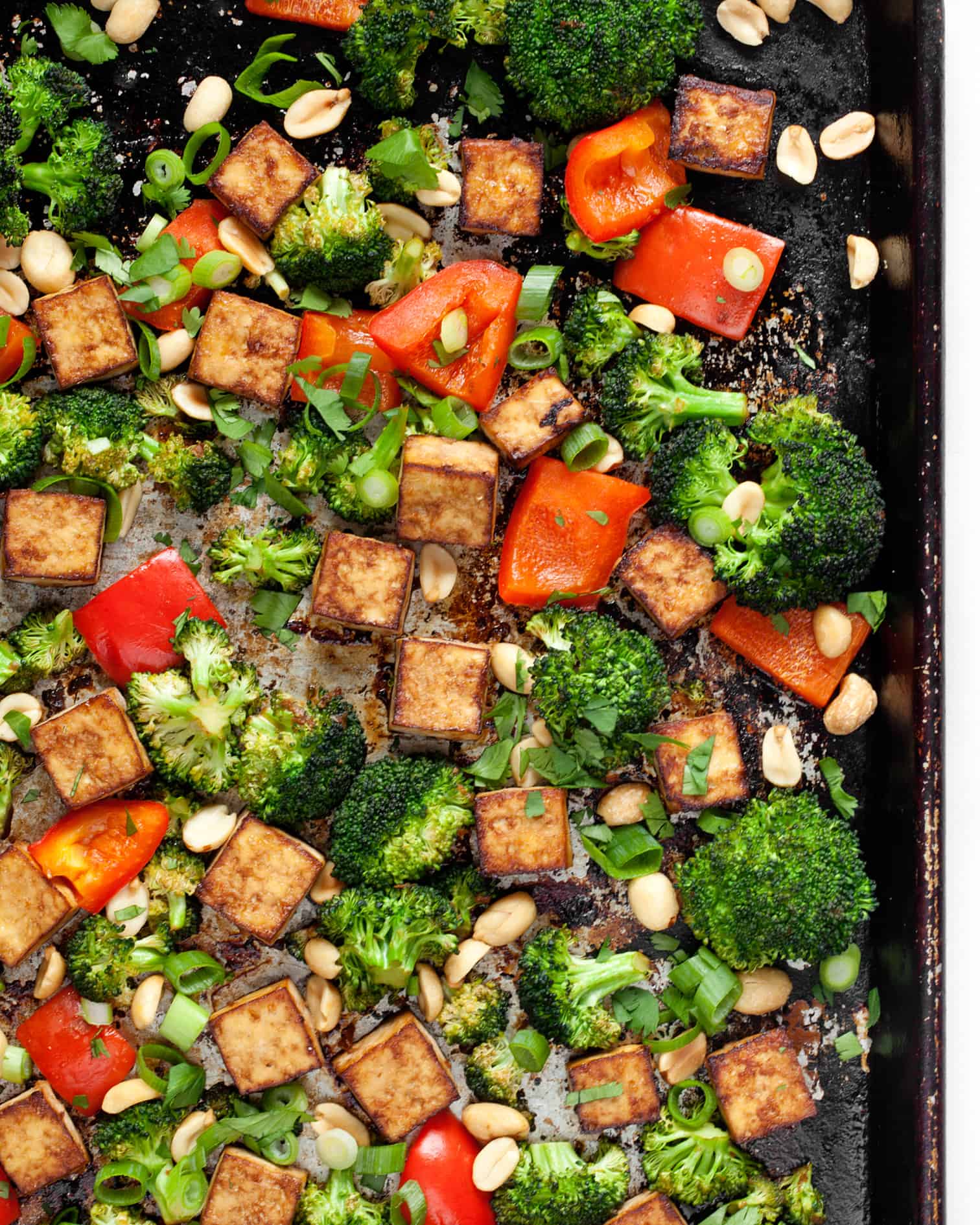 Sheet Pan Kung Pao Tofu with Red Peppers & Broccoli | Last Ingredient