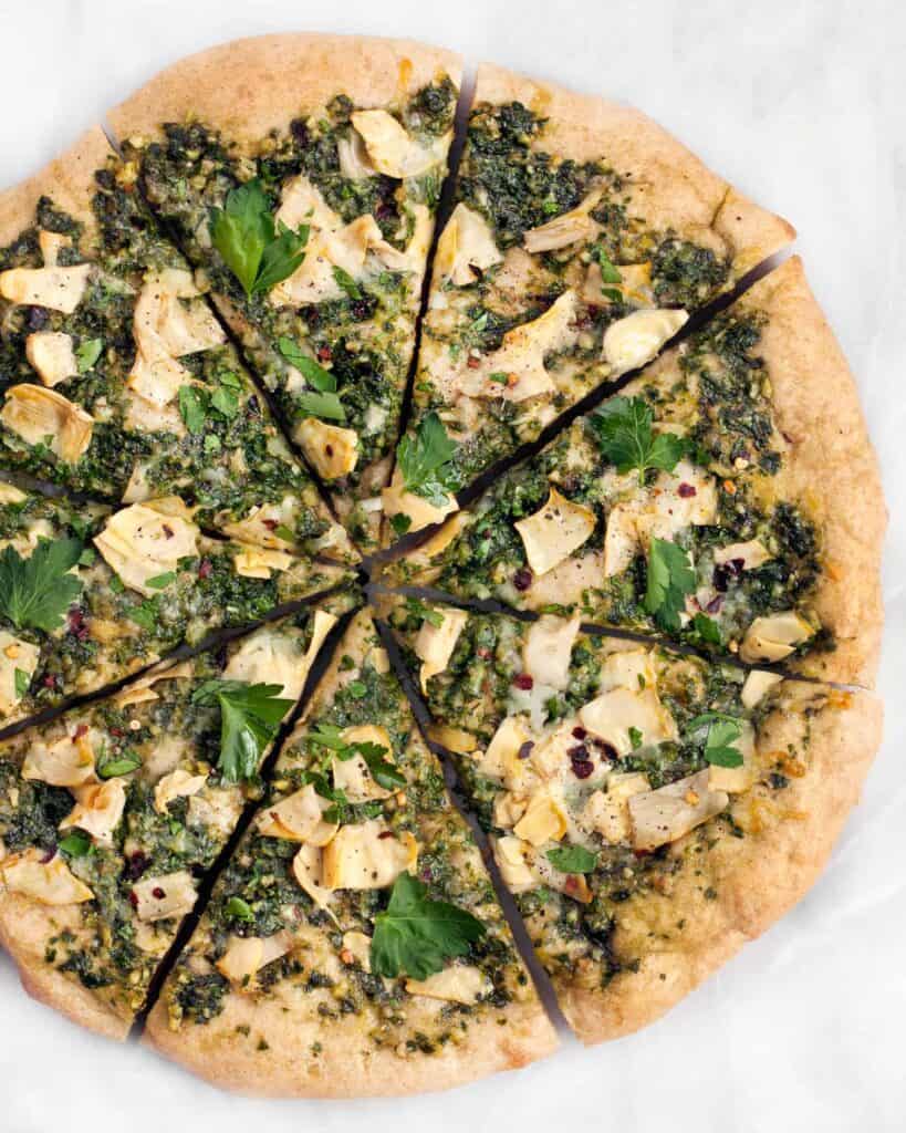 Spinach Artichoke Pizza