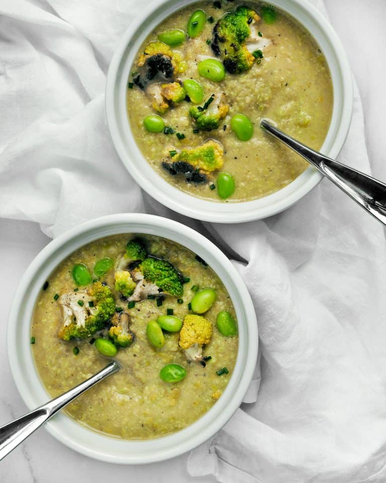 Vegan Edamame Cauliflower Soup | Last Ingredient