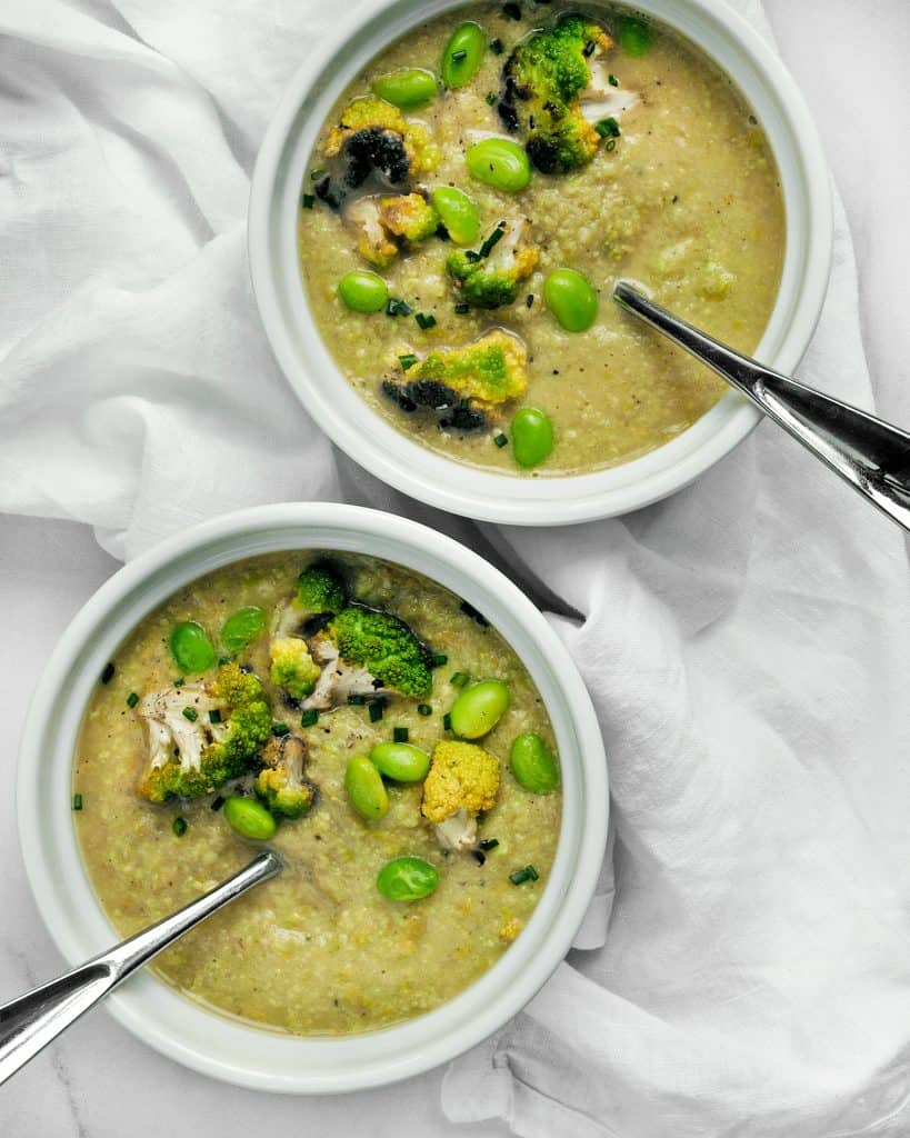 Edamame Cauliflower Soup