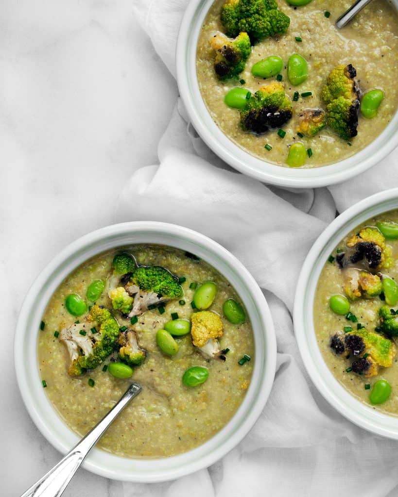 Edamame Cauliflower Soup