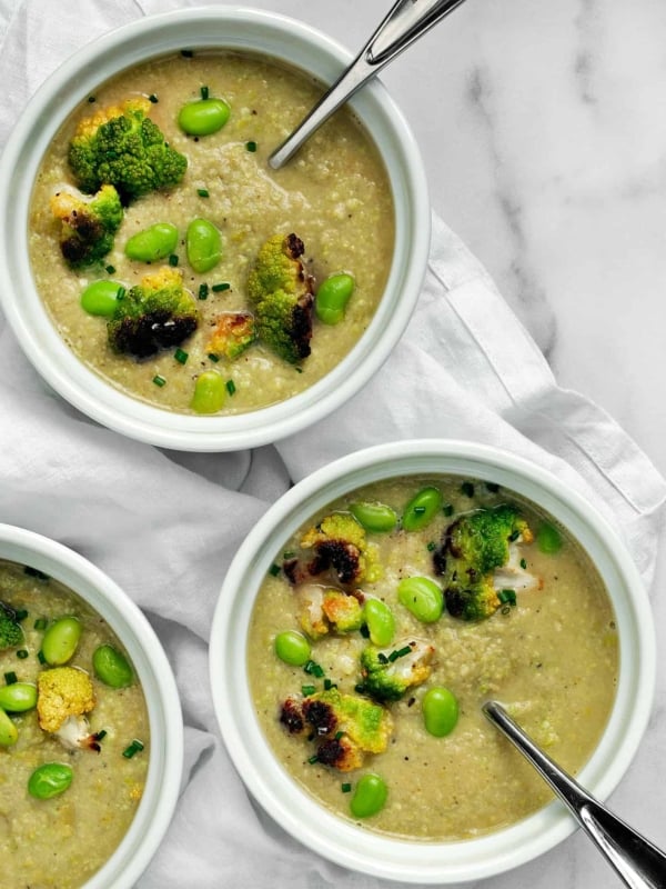 Edamame Cauliflower Soup