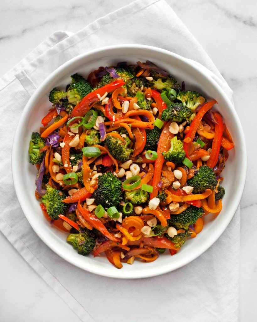 Rainbow Vegetable Peanut Stir-Fry