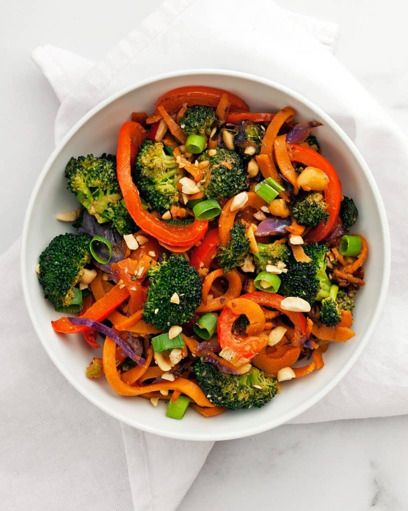 Rainbow Vegetable Peanut Stir-Fry