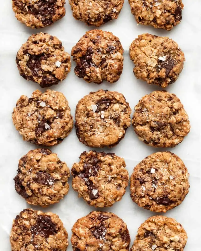 Salted Oatmeal Chocolate Chip Cookies