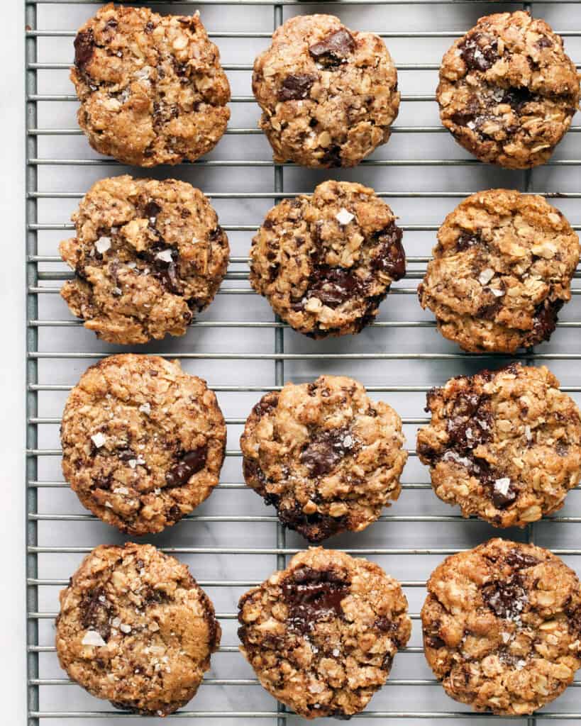 Salted Oatmeal Chocolate Chip Cookies