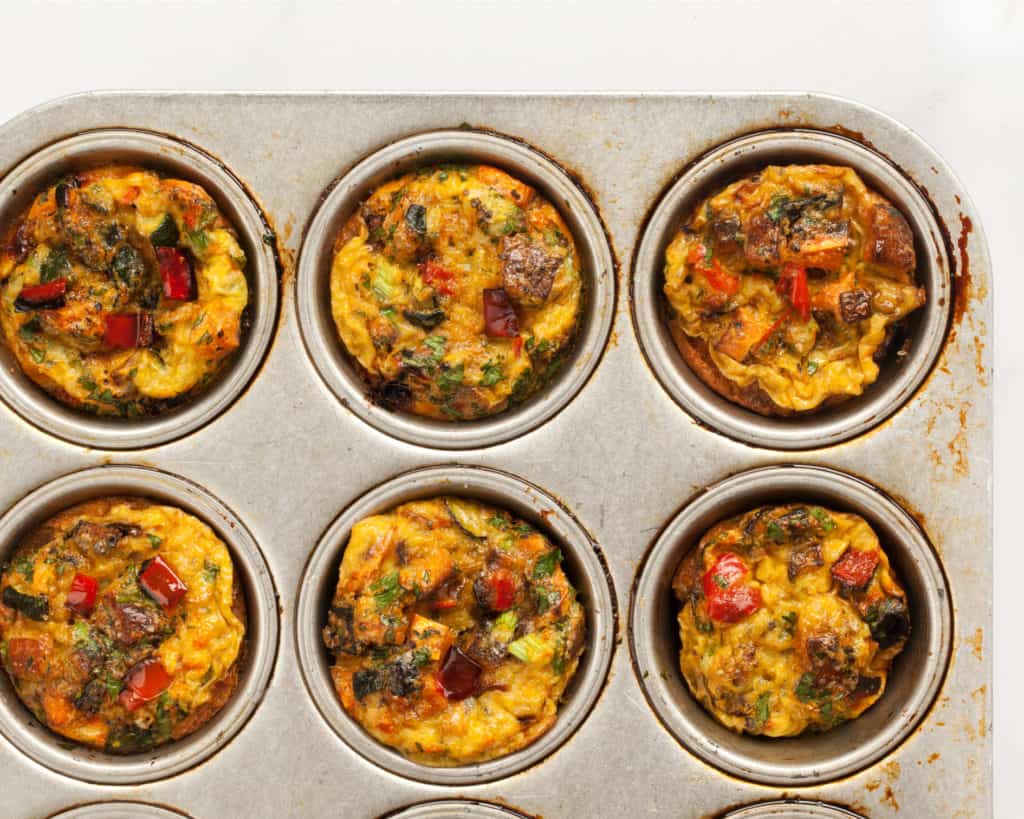 Spicy Roasted Vegetable Egg Cups