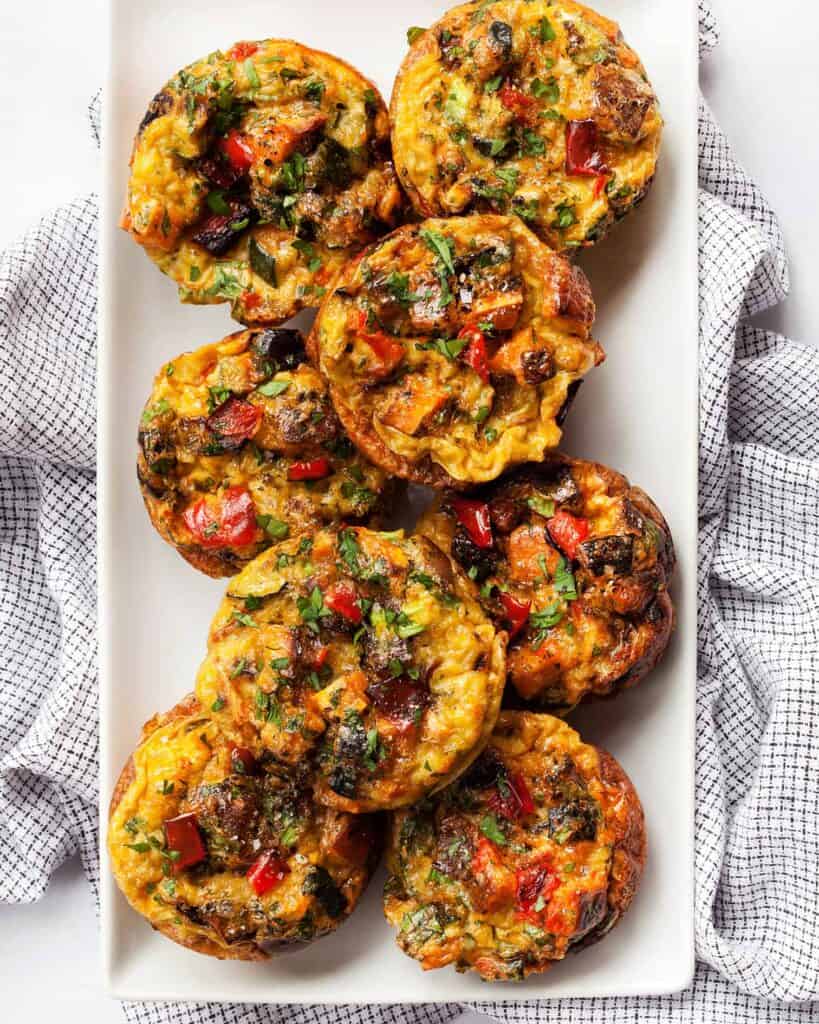 Spicy Roasted Vegetable Egg Cups