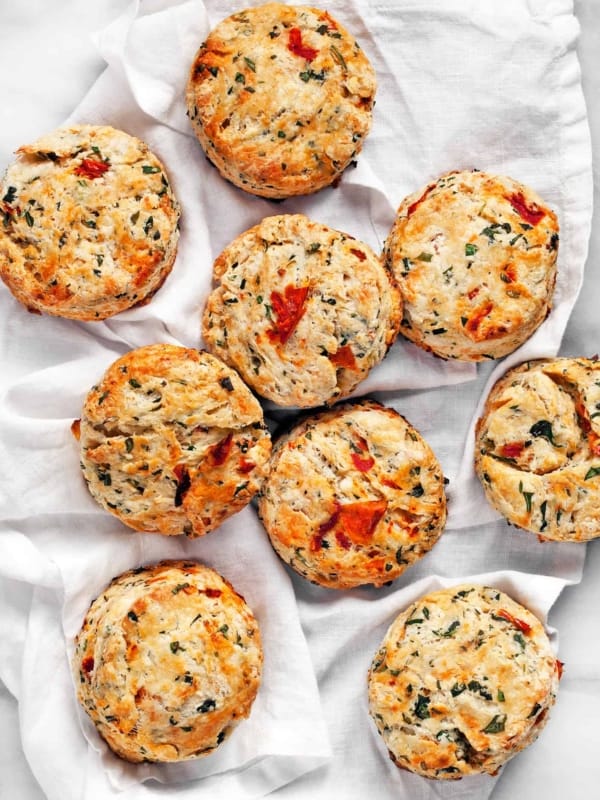 Tomato Arugula Feta Biscuits