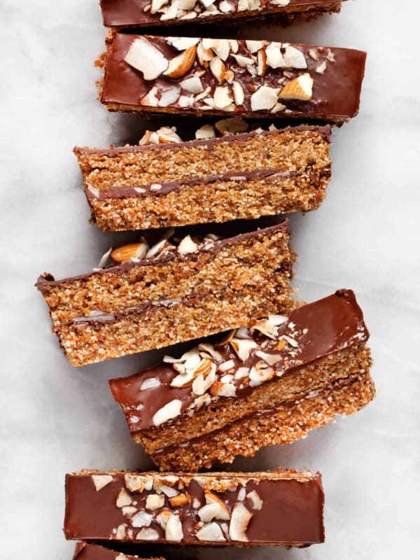 Chocolate Coconut Almond Bars sliced