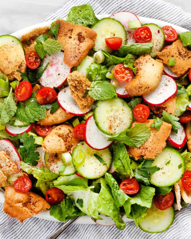 Fattoush Salad with Sumac and Toasted Pita Last Ingredient