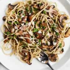 Lemon Garlic Mushroom Spaghetti-image