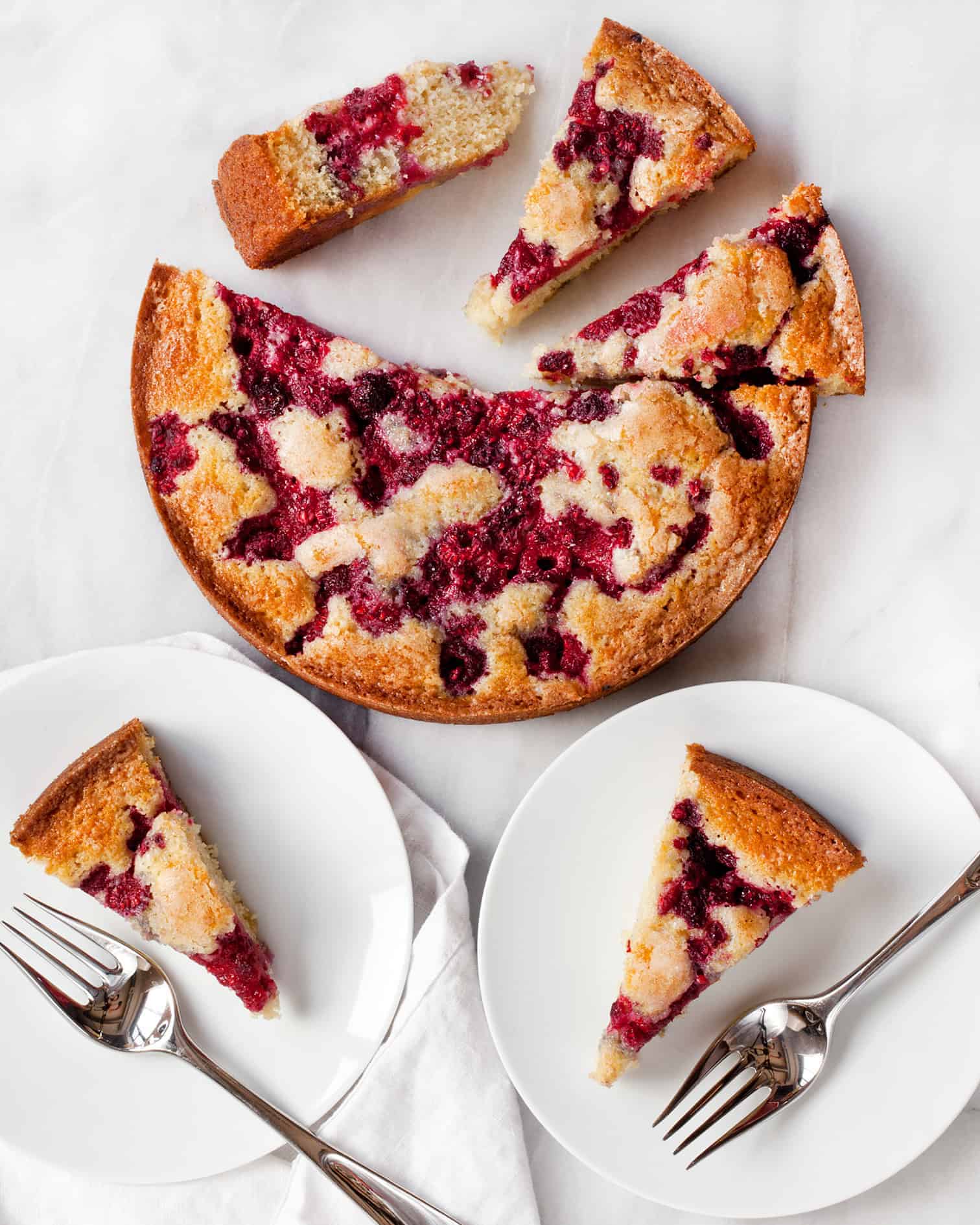 Raspberry Buttermilk Cake (Fresh or Frozen Berries) Last Ingredient