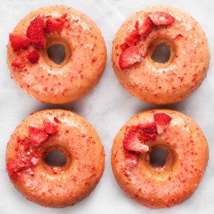 Strawberry Lemon Donuts