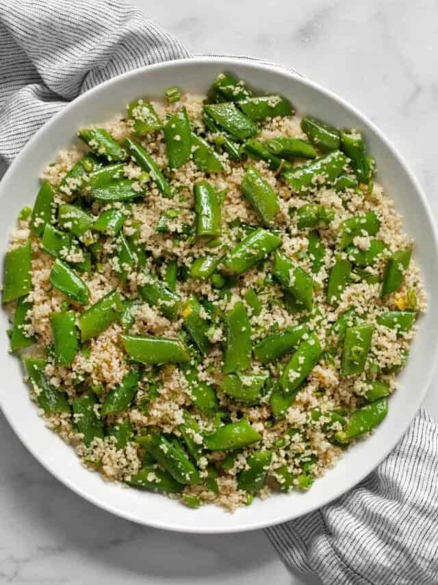 Lemon Couscous with Sugar Snap Peas Last Ingredient