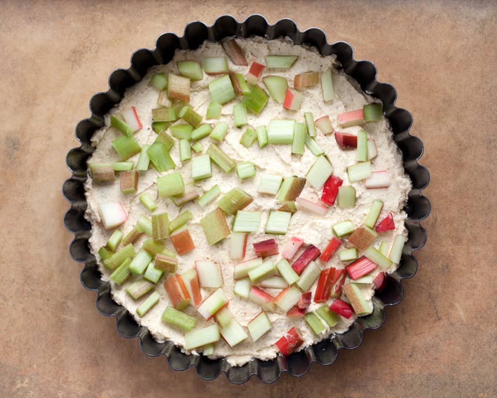 Almond Cake with Rhubarb