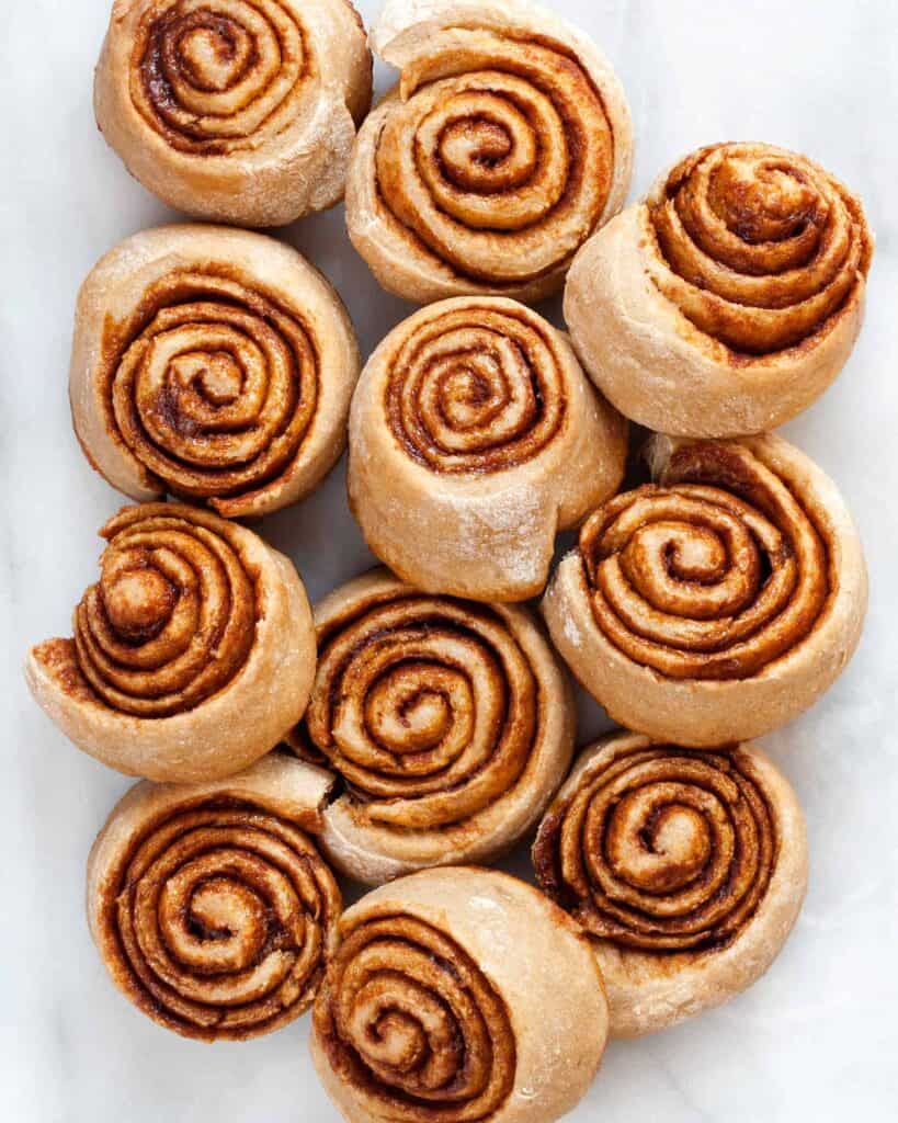 Vegan Pizza Dough Cinnamon Rolls 