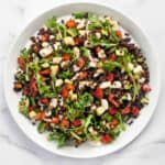 Grilled Halloumi Black Lentil Salad