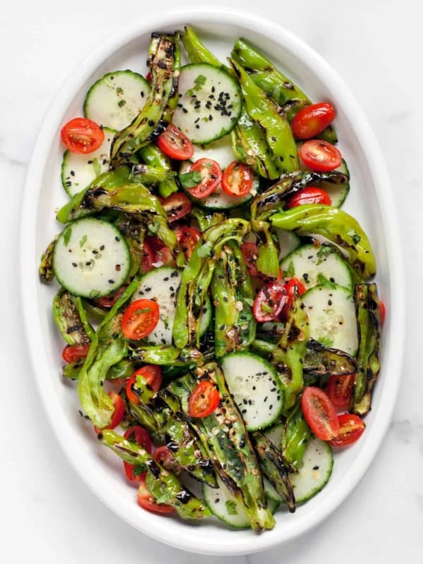 Shishito Pepper and Cucumber Salad