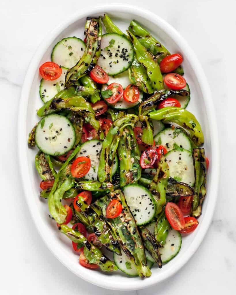 Shishito Pepper and Cucumber Salad